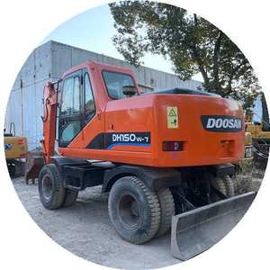 Excavadora de ruedas Doosan 150 Original de Corea en buen estado, excavadora de ruedas usada de 15 toneladas, excavadora de ruedas usadas a la venta - Product Image 1