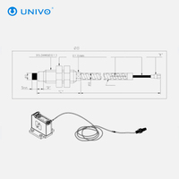 Capteur de vitesse à courants de Foucault haute précision UNIVO |   Moniteur de vibrations à résolution 1 RPM, conducteurs métalliques, DC24V, 10m