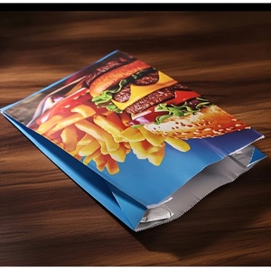 Sac en papier résistant à la graisse pour croissants, collations, biscuits, sandwichs, frites, pâtisseries, hamburgers, avec doublure en papier ciré de qualité alimentaire, couleur personnalisée - Product Image 3