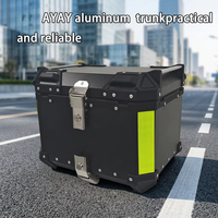 Boîte à bagages arrière modifiée pour moto en alliage d'aluminium AYAY à double verrouillage
