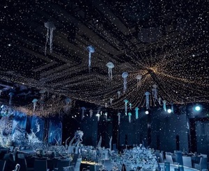 Lustre moderne en forme <span class=keywords><strong>de</strong></span> méduse pour salle <span class=keywords><strong>de</strong></span> banquet, <span class=keywords><strong>mariage</strong></span>, hôtel, décoration <span class=keywords><strong>de</strong></span> plafonds hauts - Product Image 2