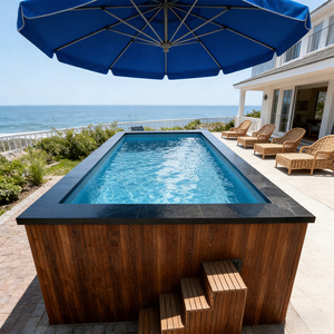 Children's Outdoor Fiberglass Above Ground Swimming <b>Pool</b>-UV Resistant Durable Eco-Friendly Easy Install Rectangle Shape - Product Image 2