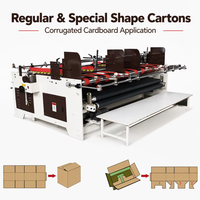 Machine à coller les boîtes en carton ondulé de haute qualité avec alimentation par courroie de laminage à pression et double ligne de collage