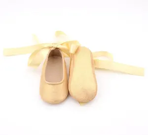 सुंदर धातु का रंग बच्चे लड़की बैले जूते के लिए एकदम सही 1st जन्मदिन, बपतिस्मा, और नामकरण