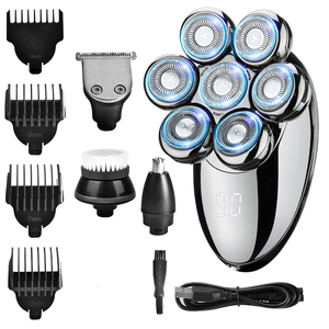 Electric 7D <b>Head</b> Shaver for Bald Men Floating <b>Heads</b> <b>Razor</b> USB Beard Nose Ear Hair Trimmer Super <b>Razors</b> Clipper IPX7 Waterproof - Product Image 1