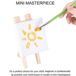 <strong>Mini</strong> Easel <strong>Canvas</strong> 10*10cm Stretched <strong>Canvas</strong> with Easel Set Art <strong>Canvas</strong> - Product Image 4