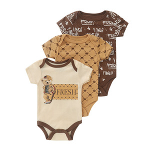 ชุดรอมเปอร์เด็กทารกสไตล์เกาหลีฤดูร้อน ผ้าฝ้าย 100% แบบยูนิเซ็กซ์ ลายพิมพ์แฟชั่นใหม่ ชุดคลุมแขนสั้นแบบเสื้อยืด พร้อมหมวก - Product Image 5