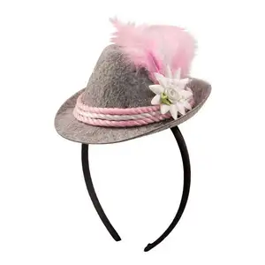 THU-096 En'an Clothing Party Fancy Dress Accessory German Bavarian Ladies Mini Oktoberfest Hat on Headband