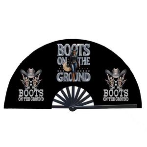Portable Bamboo Folding <b>Fan</b> Classic Carved Painted Traditional Folk Art Customizable for Business Promotions Festivals Love 33cm - Product Image 4