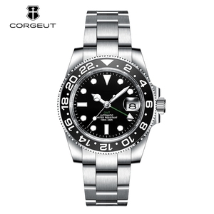 Venta SUPERIOR 40mm Seiko Nh34 GMT Movimiento Cepillado Zafiro 100M Logotipo personalizado Reloj Buceo Automático Hombres Relojes mecánicos - Product Image 2