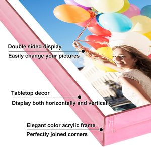 Hot Sale Colorful Acrylic <b>Double</b>-sided Transparent <b>Photo</b> <b>Frame</b> Custom Size for Room Decoration - Product Image 5