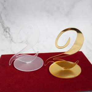 Tarjetas de Número de Mesa Cortadas <span class=keywords><strong>con</strong></span> Láser, Números de Mesa Dorados <span class=keywords><strong>con</strong></span> Efecto Espejo, Tarjetas de Mesa para Bodas - Product Image 3