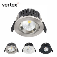 Spot encastré LED moderne en aluminium orientable à 360 degrés, IP44, 8W, pour variateur d'intensité, longue durée de vie, avec garantie de 5 ans