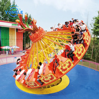 Enfants jouent au jeu parc d'attractions Kids Phoenix Turntable Rides pour le carnaval