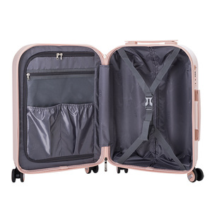 Unisex 20 Inch Carry On Suitcase With 360 Degree Spinner Wheels Large Capacity Solid Color Hard <b>Shell</b> PC Material Zipper Closure - Product Image 2