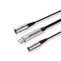 Port MIDI personnalisé USB A 2.0 vers DIN 5 broches câble d'édition de musique MIDI-in MIDI-out pour équipement audio