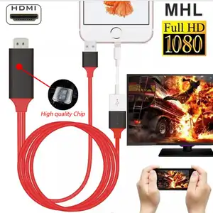 Farsince אוניברסלי חכם ל-hdtv HDMI מסך שיקוף כבל עם אספקת חשמל עבור מחבר iPhone & אנדרואיד טלפון כדי טלוויזיה