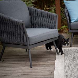 Mobilier d'extérieur Grands fauteuils de terrasse Ensemble de bistro Canapé en corde pour balcon Ensemble de conversation pour patio Canapé de salon de jardin - Product Image 5