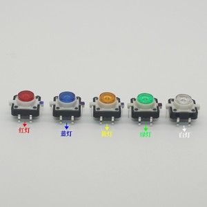 Micro PCB thiết lập lại push button tact <span class=keywords><strong>Led</strong></span> chuyển đổi với RGB <span class=keywords><strong>LED</strong></span> 12*12 4 pin Dip 12V xúc giác chiếu sáng tact chuyển đổi tạm thời - Product Image 4