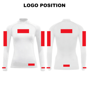 Logo personnalisé Chemise de compression pour femmes à manches longues à séchage rapide Protection UV contre les éruptions cutanées pour les hauts de bain de surf Gym Tight Wear - Product Image 5