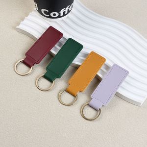 Custom Logo Leather Measure <b>Keychain</b> Hardware Leather Key Ring Portable Badge Wholesale Manufacturer Fashion Souvenir Accessory - Product Image 1