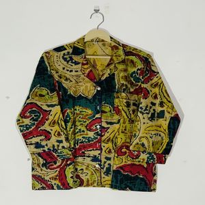 Conjunto de Pijama Floral Estampado a Mano para Mujer - Ropa de Dormir de Algodón Artesanal, Ropa de Verano Bohemia y Regalo de Loungewear - Product Image 6