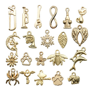 Pendentifs en alliage d'or Kc, série animaux, 21 styles variés, pour la création de bijoux, bracelets, colliers et accessoires DIY - Product Image 5
