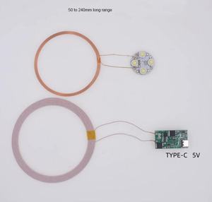 Typ-C 5V 240mm Reichweite Kabelloses Ladegerät-Set für Schwebende Glühbirnenlampe Magnetisch Schwebende LED-Leuchte Schreibtischlampe Tischlampe Nachtlicht - Product Image 2