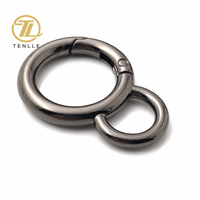 Mousquetons Ronds Clips Mousquetons avec Oeillet Pivotant En Alliage De Zinc Ressort Porte O Anneaux Boucles DIY Accessoire