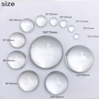 Cadeaux de décoration Presse-papier demi-boule transparent demi-sphère hémisphère verre cristal