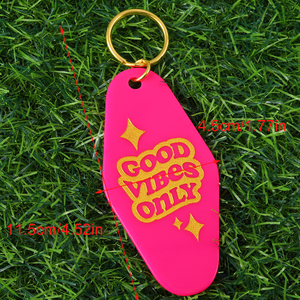 Cá nhân hot Hồng tốt Vibes/Mega Babe motel Keychain Tây Keychain keytags phụ kiện - Product Image 4