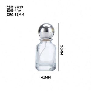 Custom Logo Luxury Clear Glass 30ml 50ml 100ml Perfume <b>Bottle</b> <b>Empty</b> Men Cologne <b>Spray</b> Screen Printing Refillable Pump Sprayer - Product Image 3