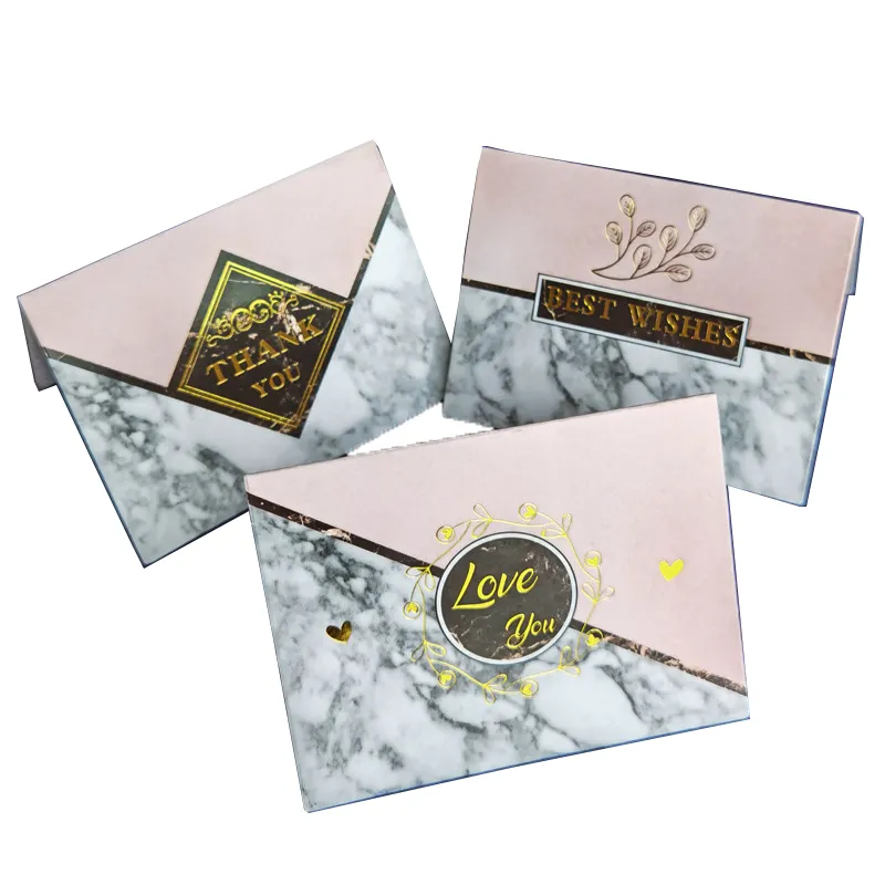 Presentes de negócios personalizados cartões de agradecimento do casamento papel personalizado feito à mão, cartão de agradecimento personalizado com logotipo