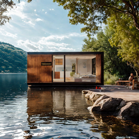 Petites maisons scéniques prêtes à l'emploi à faible coût de 20 pieds Maison préfabriquée avec cuisine terrasse Maison modulaire en conteneur à 2 étages