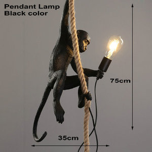 Lámpara de Techo Creativa de Estilo Nórdico con Cuerda de Cáñamo, Lámpara de Animal Personalizada para Habitación Infantil, Restaurante, Pasillo, Tienda - Product Image 6