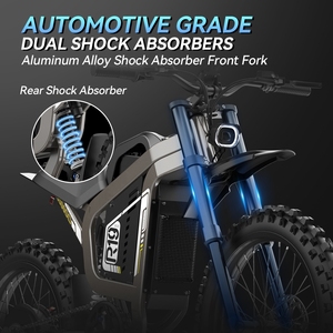 Dirt Bike Aluminum Frame Mountain E-Bike <b>72V</b> 40Ah 3000W Motor Lithium-Ion Pack 7-Speed Full Suspension - Product Image 4