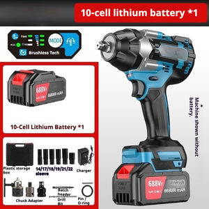 Clé à chocs <span class=keywords><strong>électrique</strong></span> <span class=keywords><strong>sans</strong></span> <span class=keywords><strong>fil</strong></span> de qualité industrielle OEM, <span class=keywords><strong>avec</strong></span> moteur <span class=keywords><strong>sans</strong></span> balais, couple maximal de 600 N.m, <span class=keywords><strong>batterie</strong></span> lithium-ion 18 V, ensemble d'outils - Product Image 3