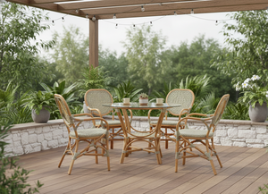 Ensemble de salle à manger compact et élégant en rotin/osier de style jamaïcain pour la maison, les appartements et les espaces hôteliers, provenant d'Indonésie - Product Image 5