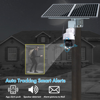 Système de caméra CCTV sans fil longue portée TecDeft 200 mètres LTE WIFI PTZ avec reconnaissance faciale 4G solaire MPPT extérieur