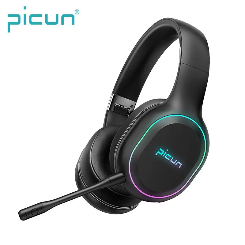 Picun หูฟัง Over Ear P80X,หูฟังสำหรับเล่นเกมไร้สายรองรับเสียงเบสแน่นรองรับบลูทูธสำหรับโทรศัพท์มือถือ