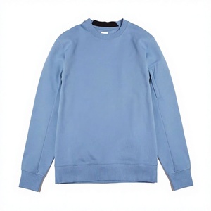 Sudadera de Felpa con Cuello, Puños y Dobladillo Acanalados, Sudadera de Algodón de Color Sólido, Estilo Casual para Otoño - Product Image 1