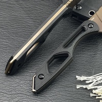 Couteau à lame fixe en acier M390 personnalisable manche en acier intégral manche G10 couteau de chasse tactique pour cadeau d'homme