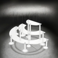 Présentoirs transparents portables modernes en acrylique à 3 niveaux pour parfums, maquillage, cosmétiques, rangement de bureau, présentoir à bijoux