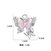 Süßer Schmetterling-Anhänger aus vergoldeter Legierung für Armbänder und Halsketten, Unisex