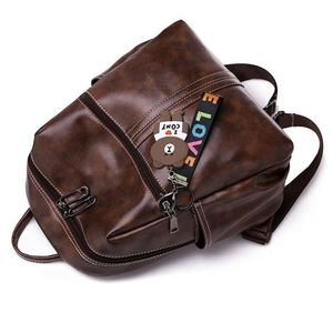 Free Sample wholesale designer black college cute women leather <b>school</b> <b>backpack</b> fashion - Product Image 5