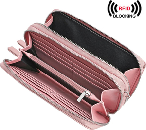 Portafoglio a Tracolla RFID con Tasca per Telefono per Donne, in Pelle Vegana - Product Image 5