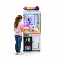 Machine à griffes de luxe 2 en 1 avec poussoir de prix intégré et grue à jouets à double fonction pour centres commerciaux et salles de jeux
