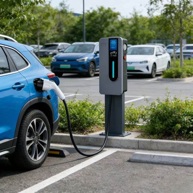 Smart EV Floor Standing Charger 22kW SECC V2X V2G V2L V2H Type1/Type2 AC Charger CE TUV Certified Home & Commercial Use