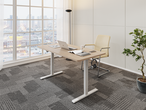 Bureaux de travail ergonomiques réglables en hauteur NBHY à prix d'usine pour espaces commerciaux et bureaux – Bureau assis-debout à moteur unique - Product Image 2