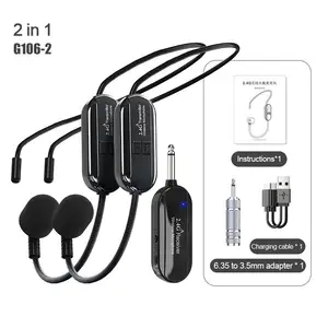 2.4G Hand Free Professional Wireless Headset Microphones Transmitter And Receiver For Church Performances Or Journalist Teachers